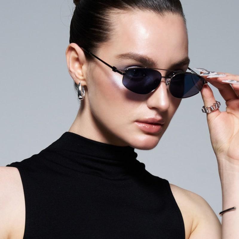 

RECLOW STAINLESS GB97 SUNGLASS SILVER FREE