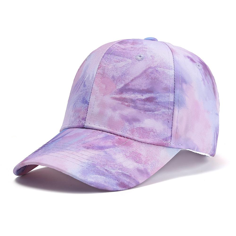 New Fashion Colorful Tie-Dye Baseball Cap Spring Men'S And Women'S Trend Lovers Hat Outdoor Sports Adjustable Sun Graffiti Bones