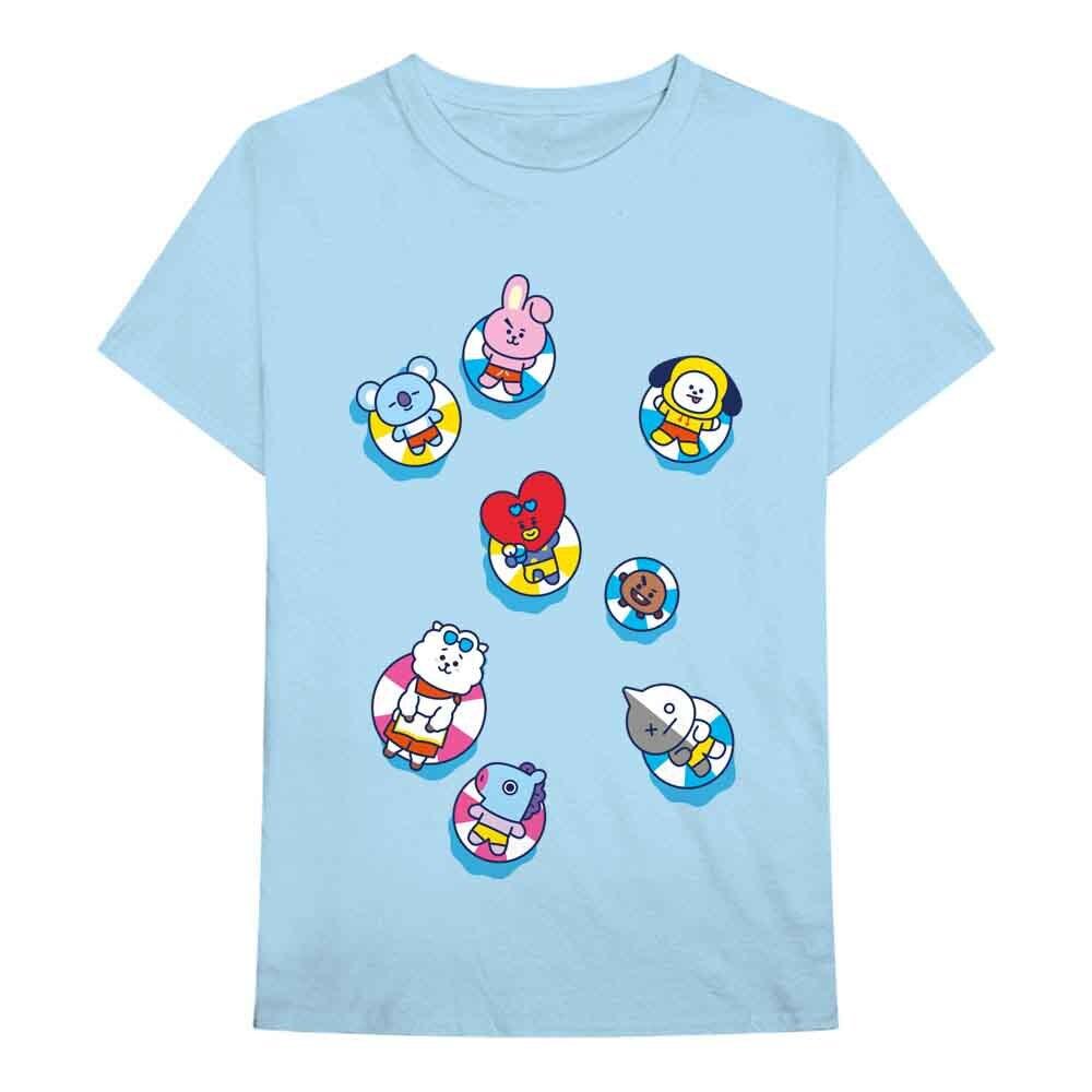 BT21 Bon Voyage T-Shirt Blue New Unisex T-Shirt XXXL