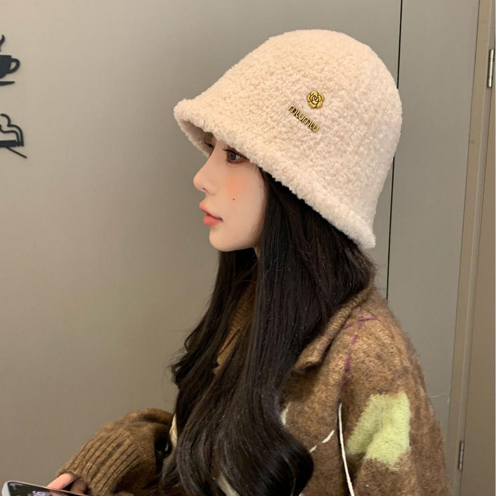 Осінньо-зимова нова шапка жіноча плюшева шапка-відро однотонна універсальна зимова термошапка умивальник універсальна потовщена