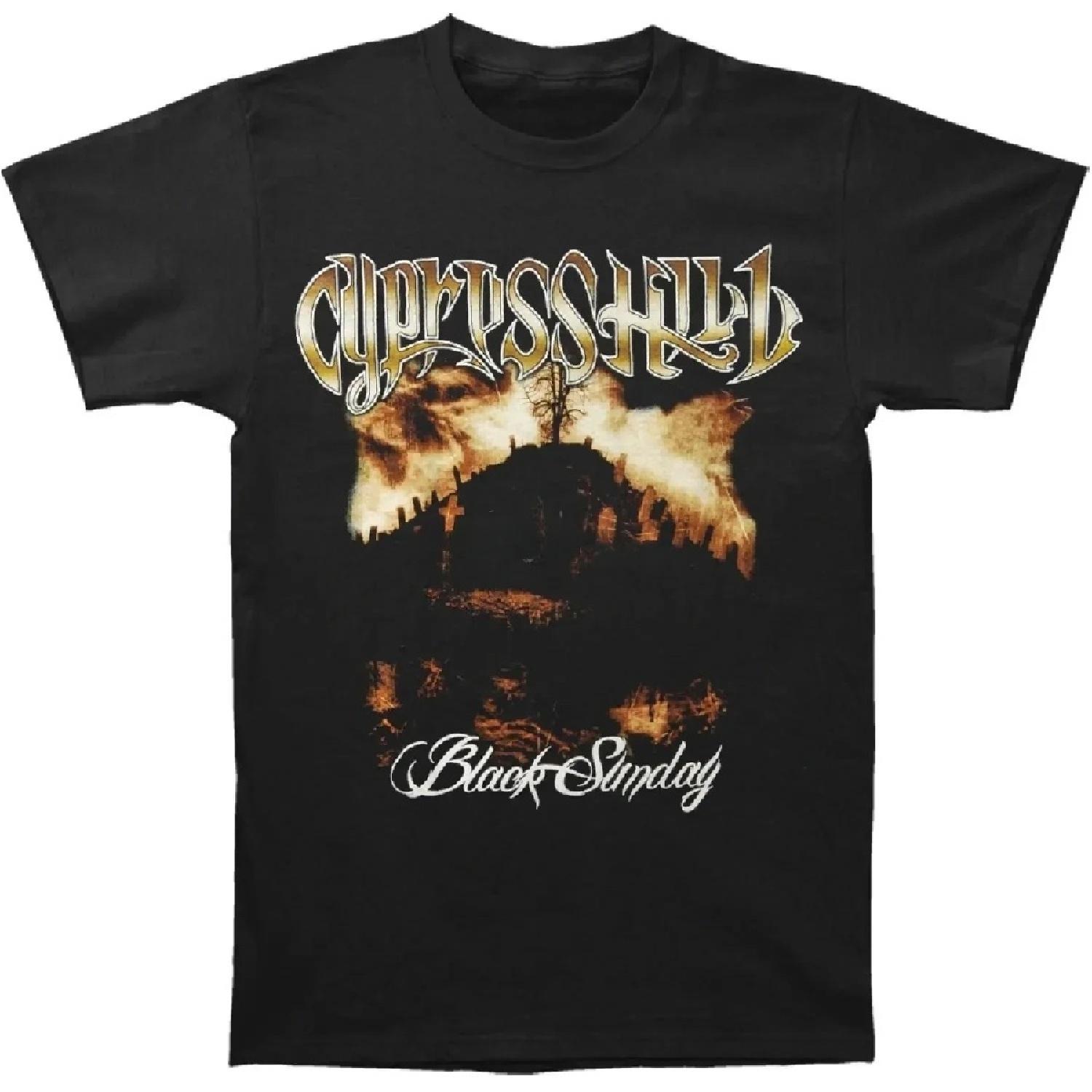 

Men Funny Cool Tshirt Cypress Hill Black Sunday T-Shirt mens designer clothes new in tops & tees Short Sleeve Round Collar 2024 XXXXXL чорний