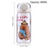 Transparent Children's Water Cup Portable Drink Cup Capybara Straw Water Bottles  Coffee Tea Juice