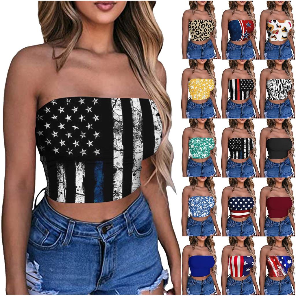 Crop Tops For Women Sexy Cami Tank Summer Tube Sleeveless Camisole Shirt Vest