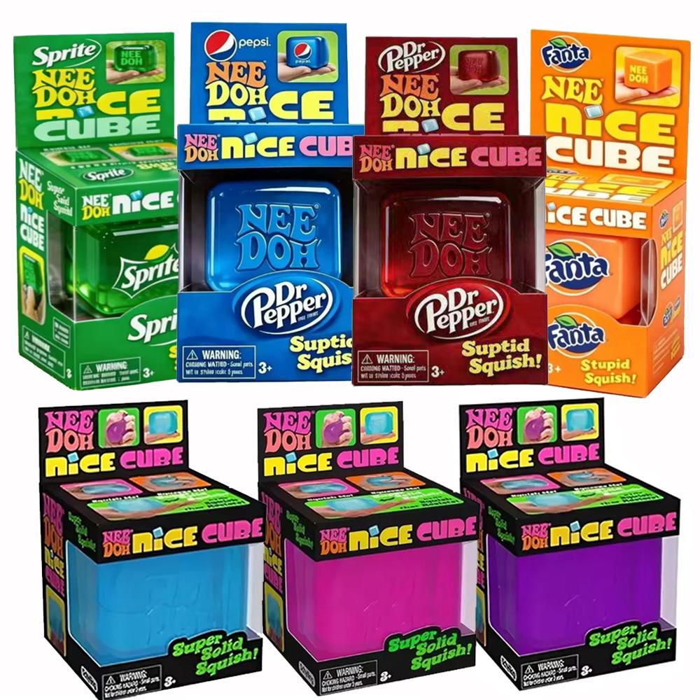 Squishies Nee Doh Squeeze Toys Gift Supplies Sensory Toy  Pressure Reducing Cube, Squeeze Able Fidget Pressure Reducing  ! !
