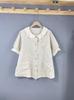 Special Fresh Big Collar Embroidered Loose and Thin Shirt New Mori Japanese Fairy Version Maillard Wear