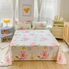 Pink Floral Bed Sheet Set Soft Cotton 4 Pieces Queen Botanical Bed Set, 8 Inch Deep Pocket Fitted Sheet, Flat Sheet, Pillowcases
