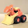 Kids Dinosaur Car Toy Press Go Inertial Drive Pull Back Children Dino Construction Vehicle Educational Truck Toy Toddlers Boys Girls Gift Party Favors