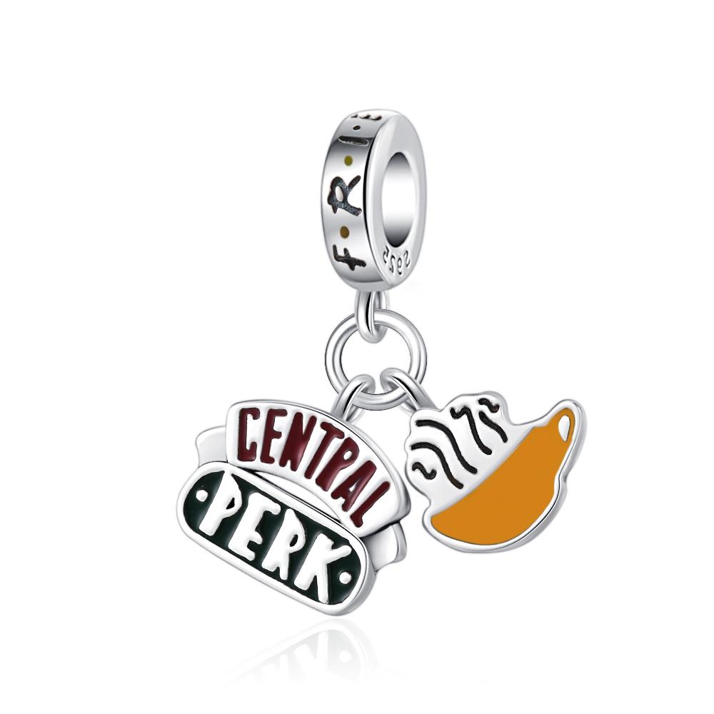 Copper Soap Opera "Friends" Series Coffee Turkey Po Lobster Charm Bead Fit Original Bracelet Diy Jewelry