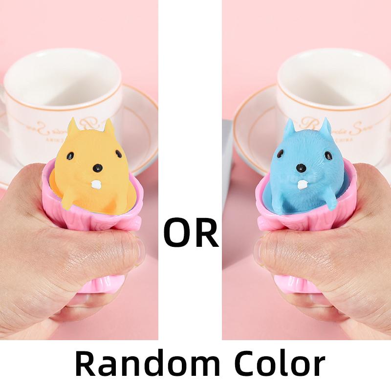 Ovly New Squeezing Rabbit Astronaut Frog Squirrel Cup Toys Playsetss Decompression Fidget Antistress Sensory Stress Reliefing Kids Gift Present