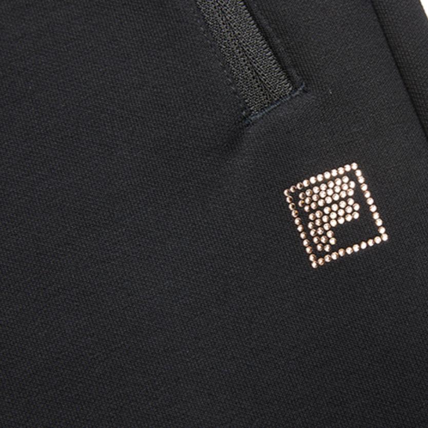 New FILA Knitted Sweatpants Women's Jet Black F11W147609FBK