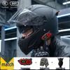 Bluetooth Pack: AD Men's 3C Certified Full Face Helmet with LED Taillight & Flip-up Design