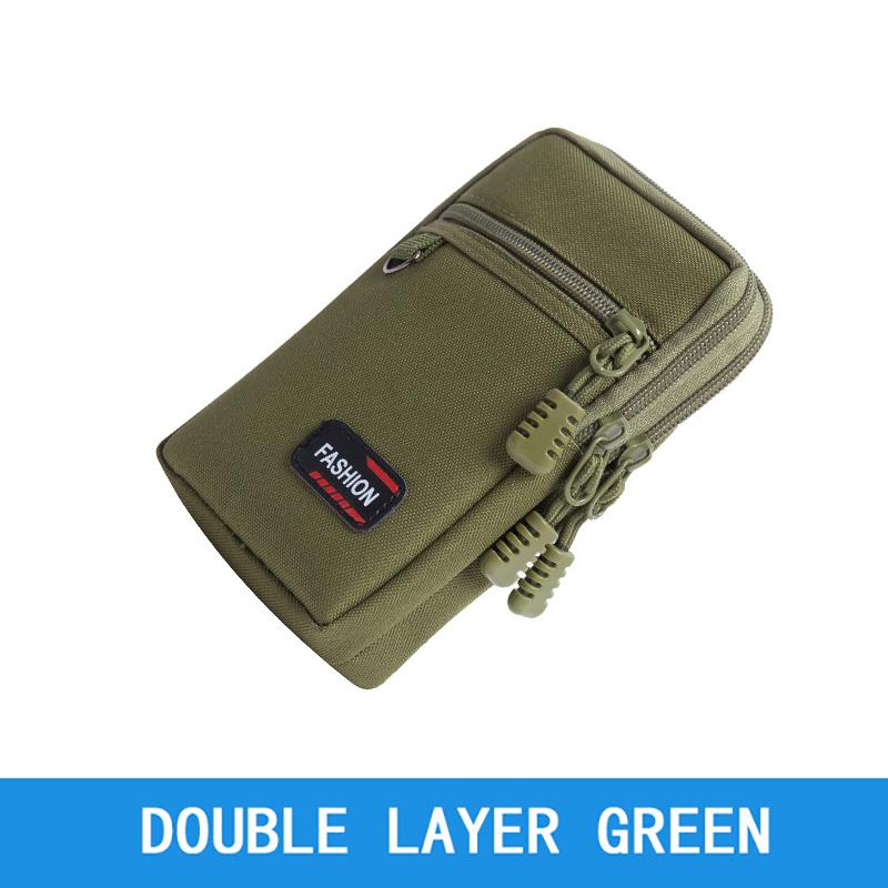 Geantă de talie militară în aer liber cu două straturi Husă pentru telefon pentru bărbați, pentru camping, vânătoare, husă tactică pentru talie LXY
