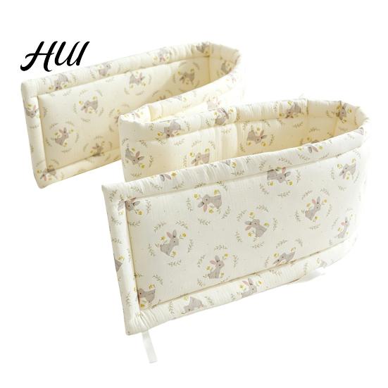Washable Baby Bed Protection Cotton Crib Bumper Pad for Newborns, Anti-collision Breathable Fixed Quilting Liner Liner, Easy Install Soft Protective