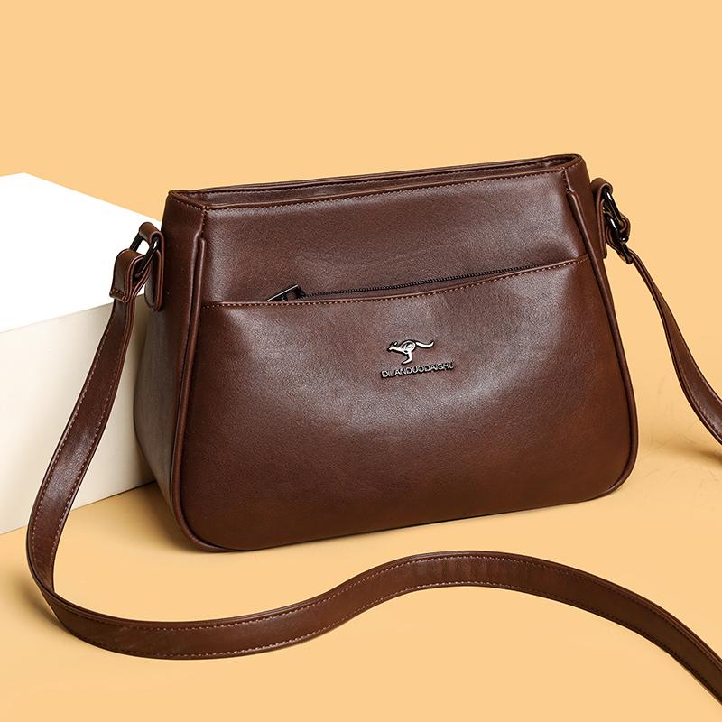 Neue Luxus-Design-Handtasche für Damen, Vintage-Stil PU-Leder Lässige Tote-Umhängetasche, Langlebige Multifunktionale Crossbody-Tasche