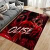 Soccer Star Area Rug, Michael Olise Bayern 17 Red Celebration Collage Signature Print, Football Fan Decor, Non-Slip Mat
