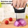 Stainless Steel Onion Holder for Slicing Prongs Rust-Resistant Vegetable Cutter Time-saving Potato Tomato Avocados Eggs Fruit Lemon Meat Assistant