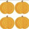 Set of 4 Autumn Pumpkin Coasters Handmade Crocheted Pumpkin Coasters Perfect for Harvest, Thanksgiving, Halloween, Home, Kitchen