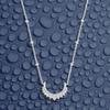 APM Monaco necklace [Romantic Confession] Moon inlaid crystal diamond shines in fashionable adjustable gift box for friends 925 silver AC7252OX