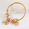 Inlaid Diamond Starfish Shell Pendant Adjustable Bracelet Beach Vacation Style Women's Jewelry