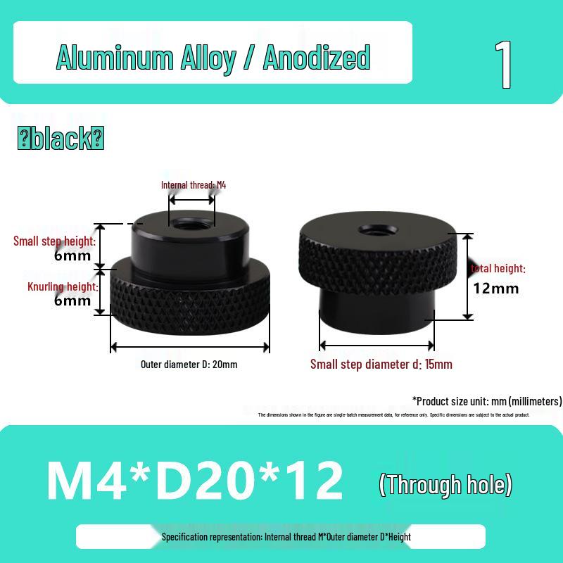 National Standard Aluminum Knurled Hand-Twist Nut M3-M10