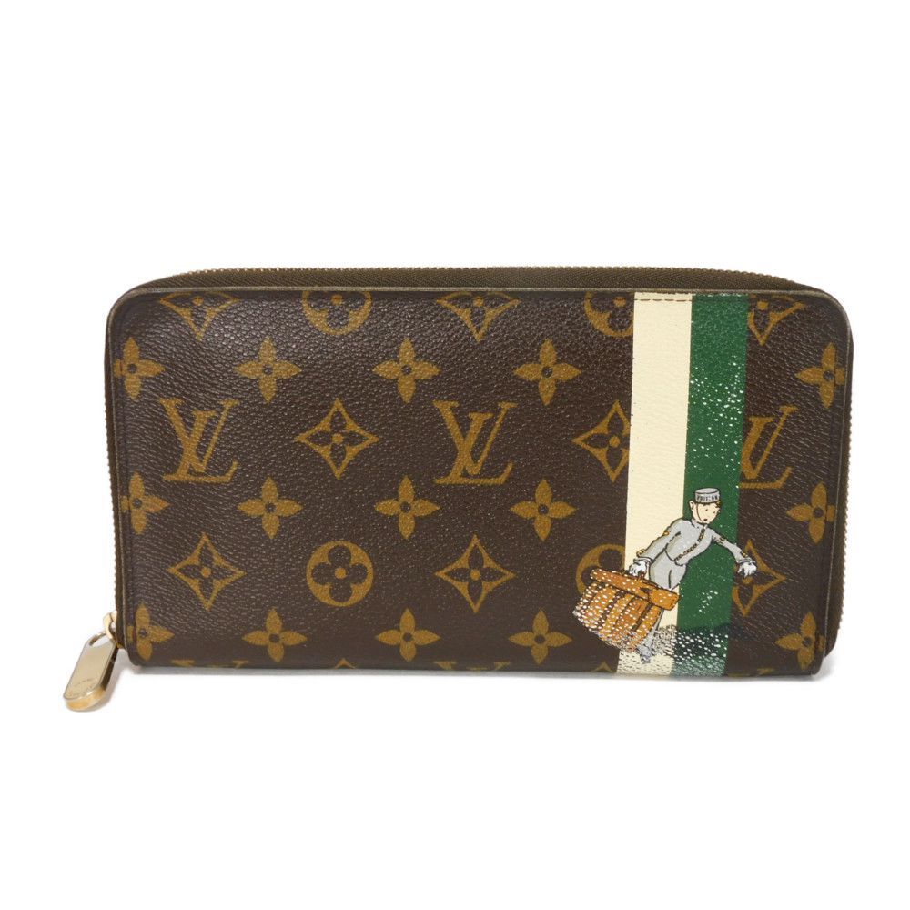 Used 12564 Zippy Organizer M60035 7940 Bellboy Green Zip Around Monogram Groom Veil Men's from Japan AUTHENTIC