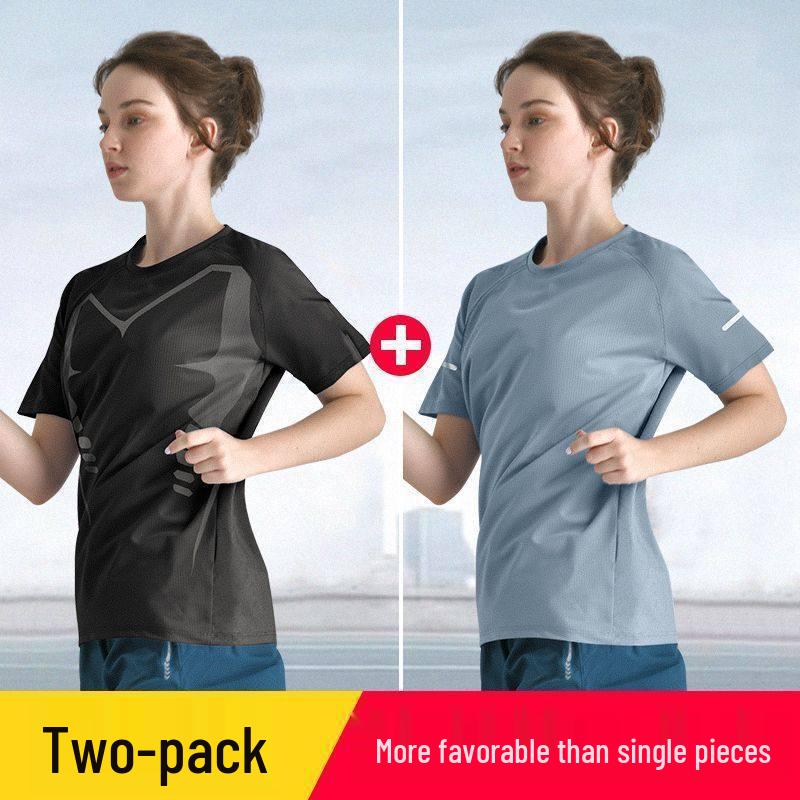 Plus Size Women's Quick-Dry Summer Running T-Shirt: Loose, Breathable Yoga & Fitness Top