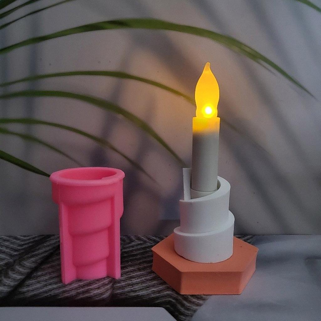 Silikon-Bastelform, geometrische Kerzenhalter-Formen, Silikon-Kerzenständer-Formen, Silikon-Textur-Handherstellungsformen