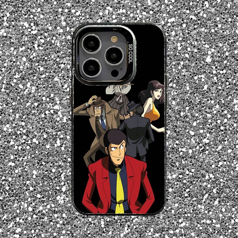 L-Lupin the Third Phone Case For iPhone 16,15,14,13,12,11,Pro,XS,Max,Plus,Mini,SE Black Candy Matte Shockproof Cover