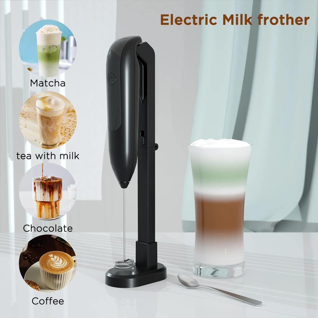 Mini Blender Frother Milk Frother for Coffee Handheld Foam Maker Electric Drink Mixer with Rechargeable USB Wall Hanging Bracket