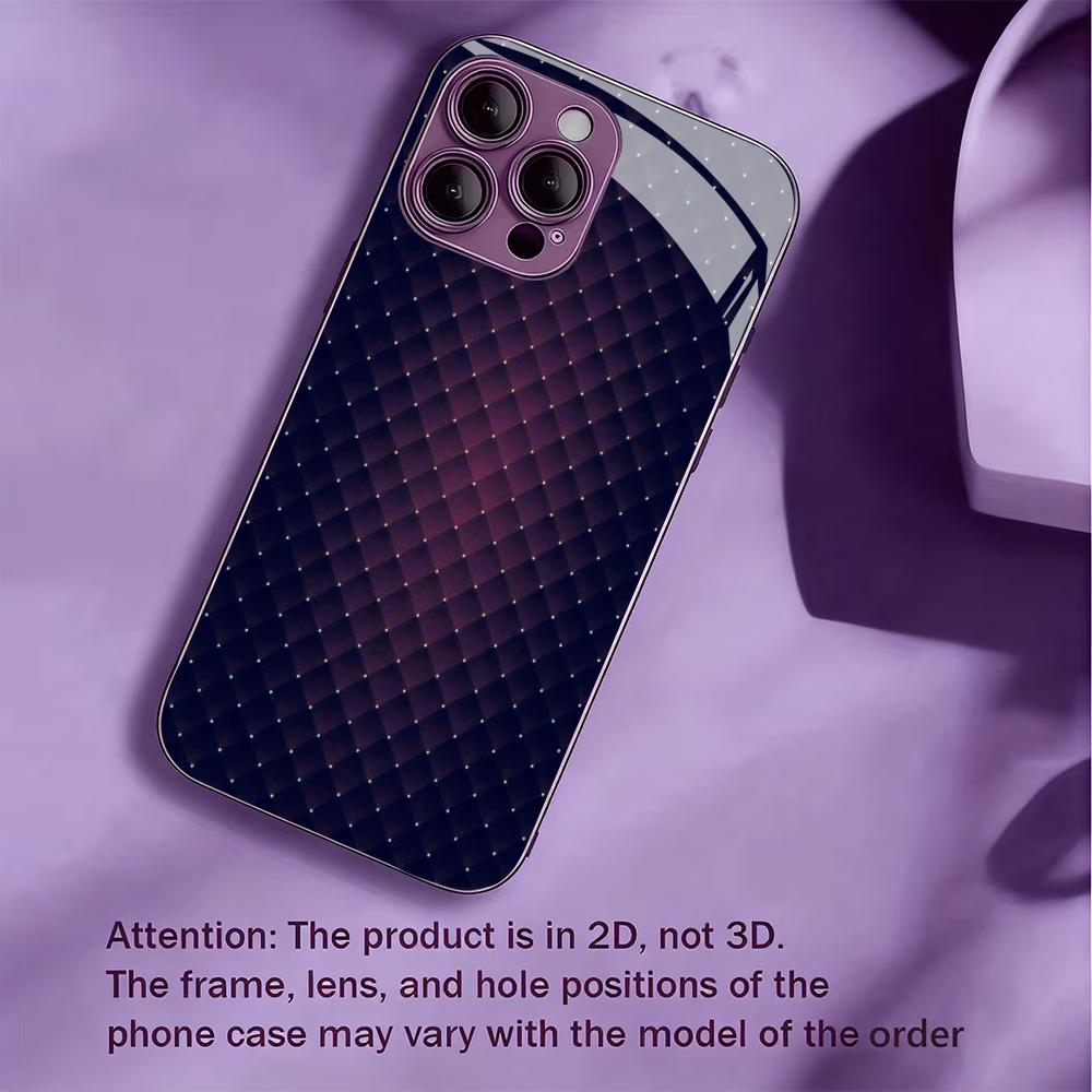 Electroplated Silver Tempered Glass Phone Case for iPhone Case for 11/12/13/14/15/16/17 Pro MAX