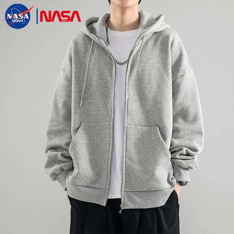 NASA NOAH Unisex American Style Hooded Cardigan Sweatshirt Jacket