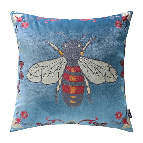European Cushion Cover Animal Bee Embroidery Pillowcases Exquisite Cojines Decorativos Para Sofa Decorative Pillows Cushions