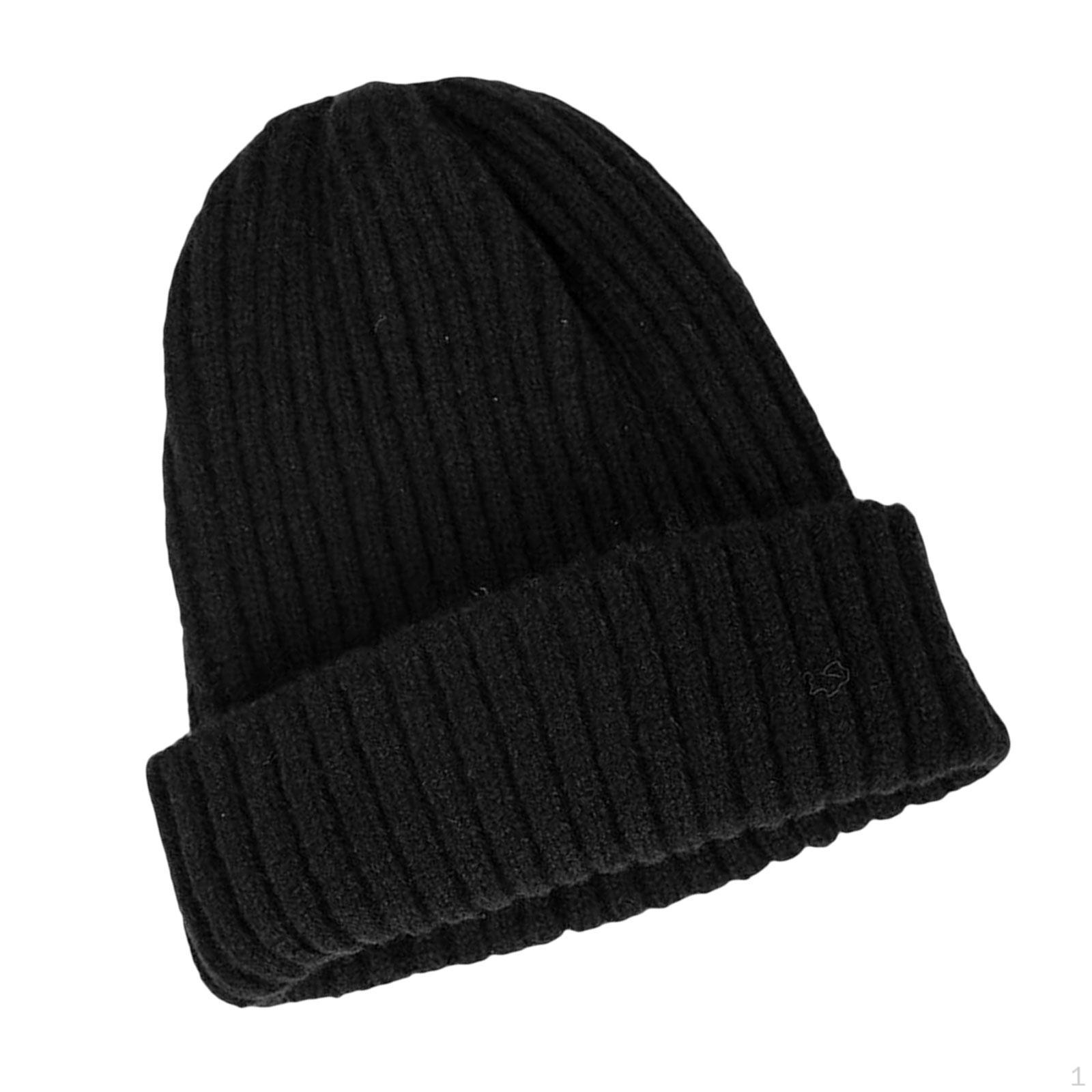 

hat Size Warm Fisherman Beanie Slouchy Skull Cap for women Men Black