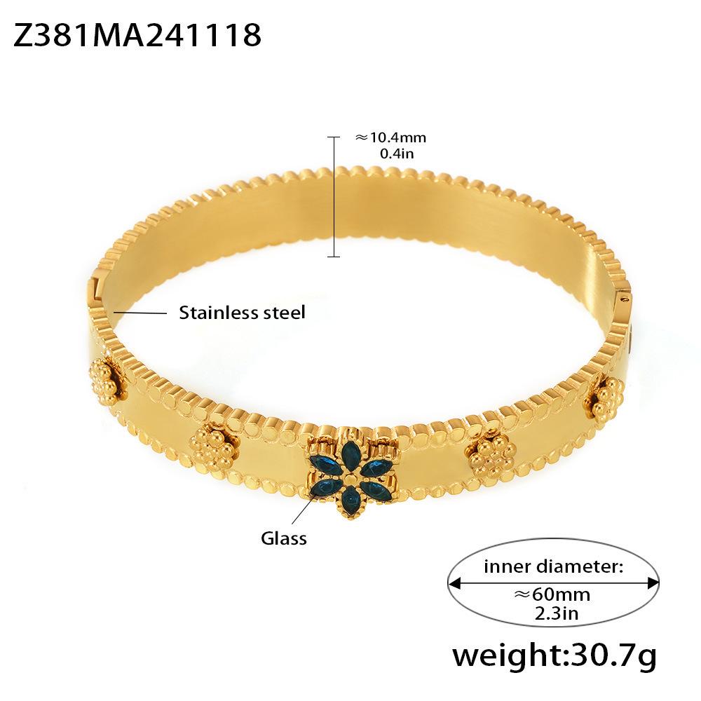 18K Gold-Plated Zircon Snowflake Ferris Wheel Bracelet