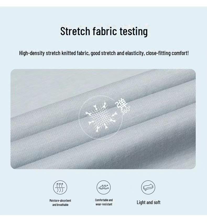 Men's Summer White Ice Silk Cotton Short-Sleeve T-Shirt - Solid Color Inner Wear 