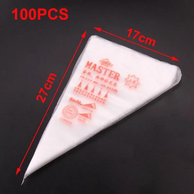 Disposable Piping Bags Kit Professional Cake Decorating Tools for Cupcakes Baking Fondant Pastry Cream Accessories 20/50/100Pcs