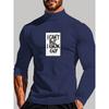 Polyester Men's Mock Neck Long Sleeve, Skin-Friendly & Suitable for Home Leisure Time