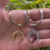 Colier choker lună din oțel inoxidabil Colier faze lunare Modă Femei Vrăjitoare Corn de Lună Bijuterii Cadou Lanț Lamă Lună Celestă Lunologie