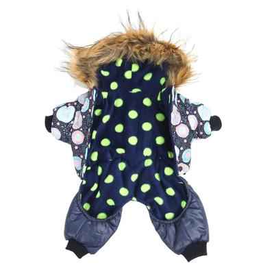 Hunde Wintermantel Warm Kapuze Verdickt Einteilig Haustier Daunenjacke für Kleine Mittlere Große Hunde