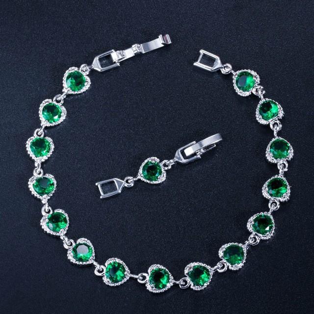 Braccialetto da Donna con Catena e Strass di Cristallo a Forma di Cuore per Gioielli Accessori Quotidiani da Festa