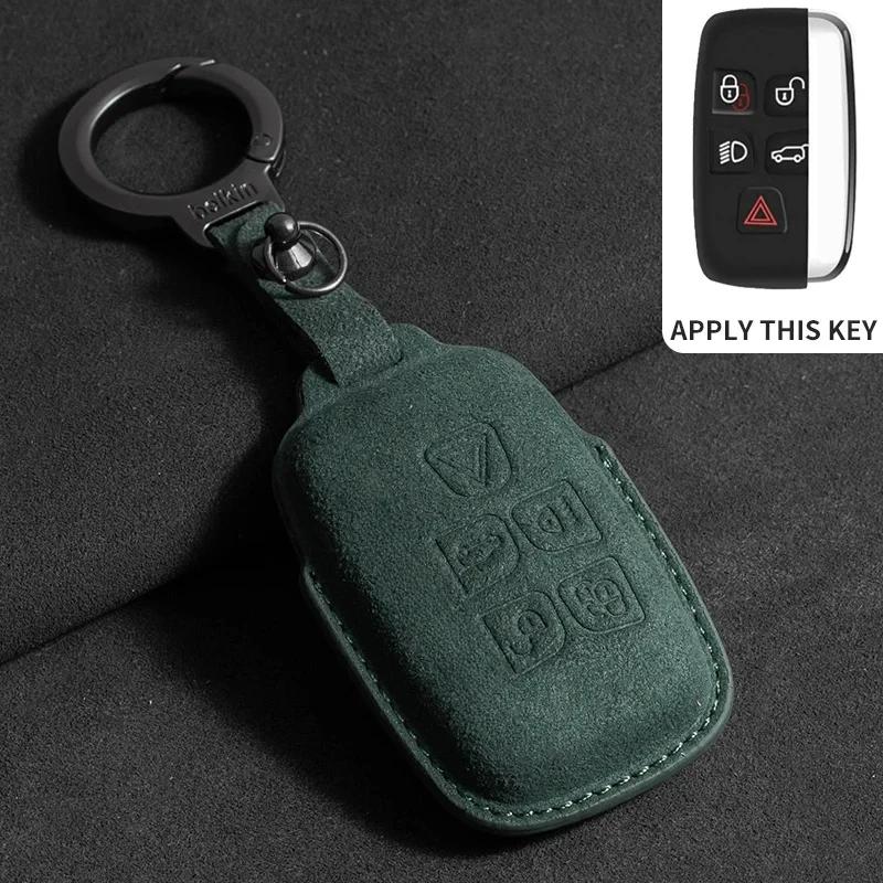 Voor Land Rover Range Rover Sport Evoque Freelander Voor Jaguar Xf Xj Xe Xjl Xf Beschermer Sleutelhanger Suede Auto Afstandsbediening Sleutelhoes Cover