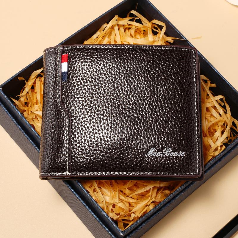 New Men'S Wallet, Men'S Short Wallet, Practical Middle-Aged And Young People'S Wallet, Large-Capacity Multi-Card Wallet