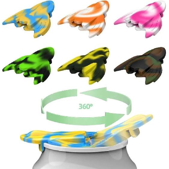 6 Pack Soda Can Lids,Silicone Soda Can Covers,Reble Can Covers for Coke,Beer,Juice,Beverage,BPA-Free,Fits 2.1 Inch Standard Cans