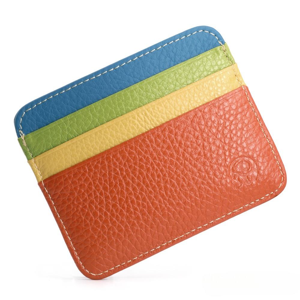 Small Business Card Holder Ultra-thin Credit Card Holder, Wallet, with 6 Card Slots