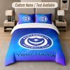 Custom Bedding Set Portsmouth FC Pattern, Print Name Text 1 Duvet Cover Plus 2 Pillowcases Home Textile