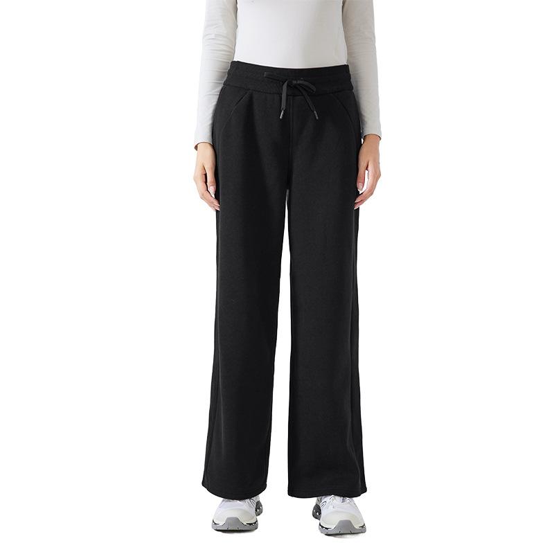 Autumn and Winter New Products Velvet High Waist Loose Casual Wide-leg Pants Wear Versatile Warm Thickened Sweatpants