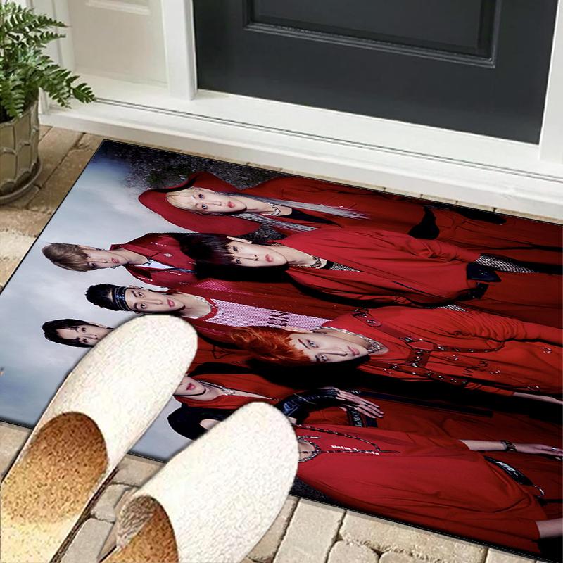 K-pop Group Stray Office Rug Chair Mat, Game Carpet, Suitable for Front Door, Bedroom, Living Room, Desk, Holiday Gift