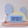 Student Electronic Alarm Clock Smart Mute Children's Bedroom Bedside Alert Temperature Weather Display Table Nordic Style