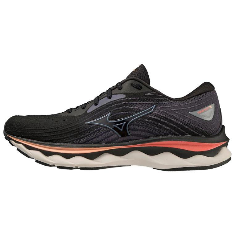Mizuno Wave Sky 6 Lace-Up Non-Slip Durable Low-Top Casual Running Shoes Women sneaker Black Gray J1GD220222