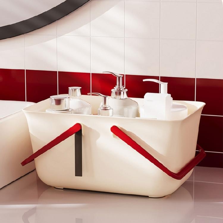 Bathroom Organizer With Handle Ventilated Portable Storage Basket For Shower Accessories Bath Essential Container